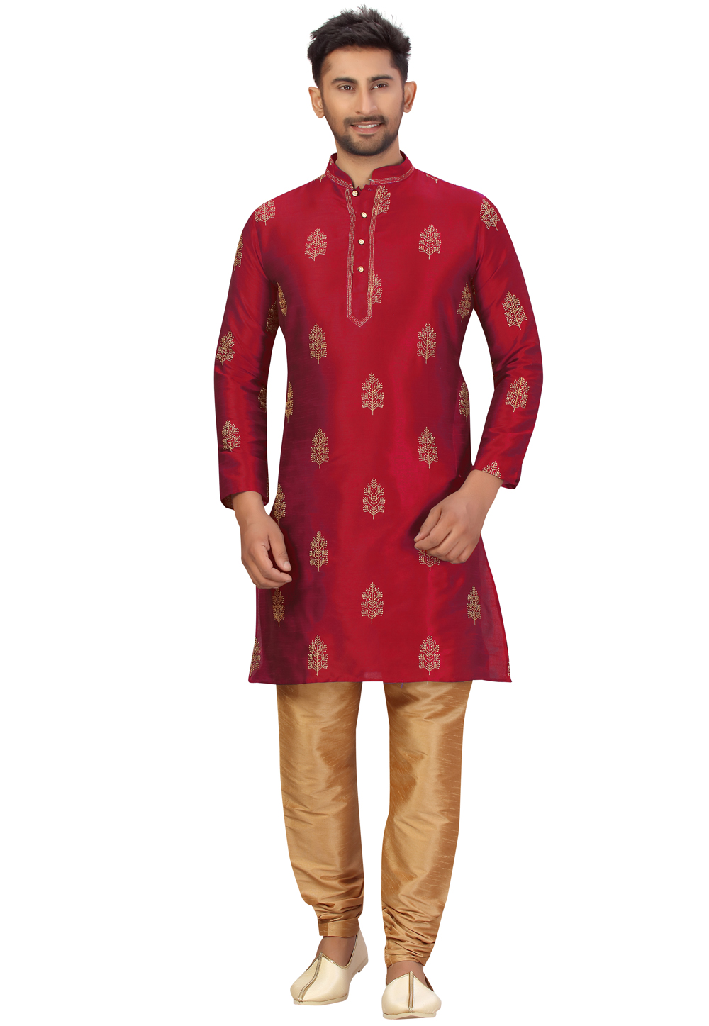 Maroon Art Silk Kurta Pajama 231067