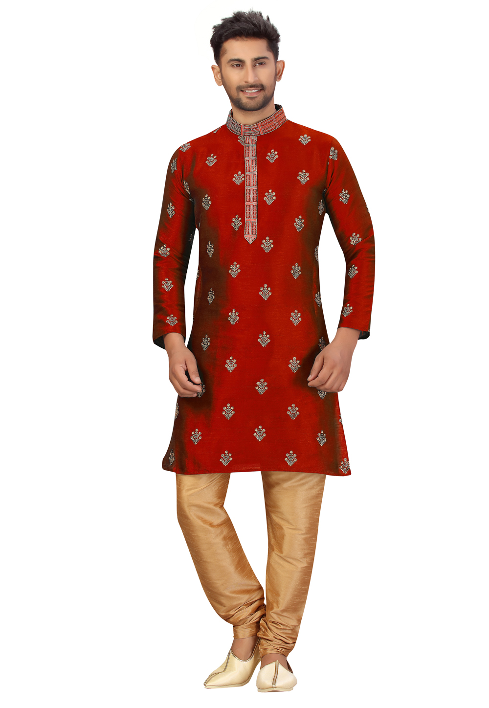 Maroon Art Silk Kurta Pajama 231071