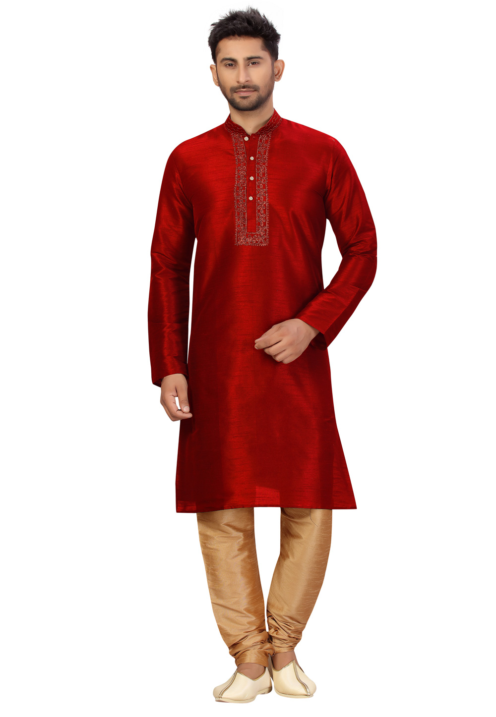 Maroon Art Silk Kurta Pajama 231072