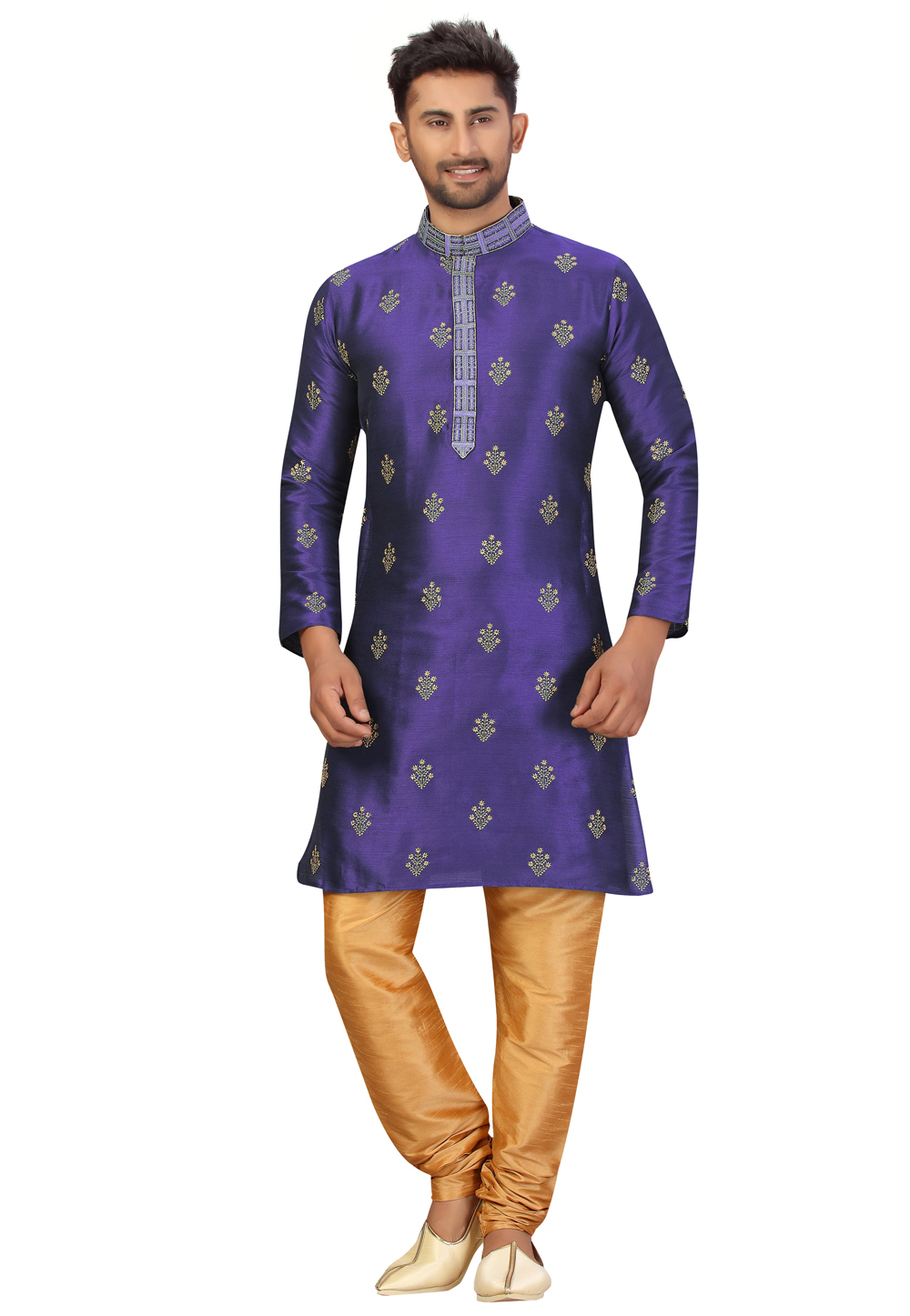 Purple Art Silk Kurta Pajama 231074