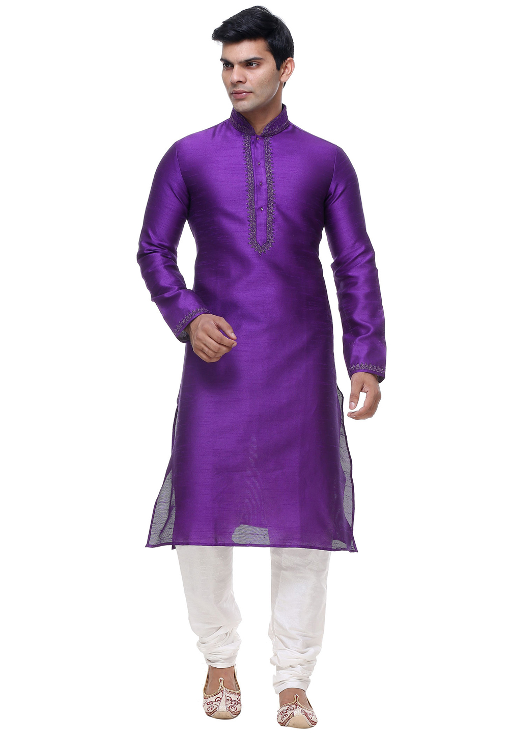 Violet Art Silk Kurta Pajama 231084