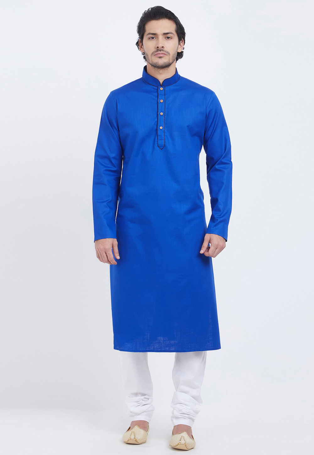 Blue Cotton Kurta Pajama 231085