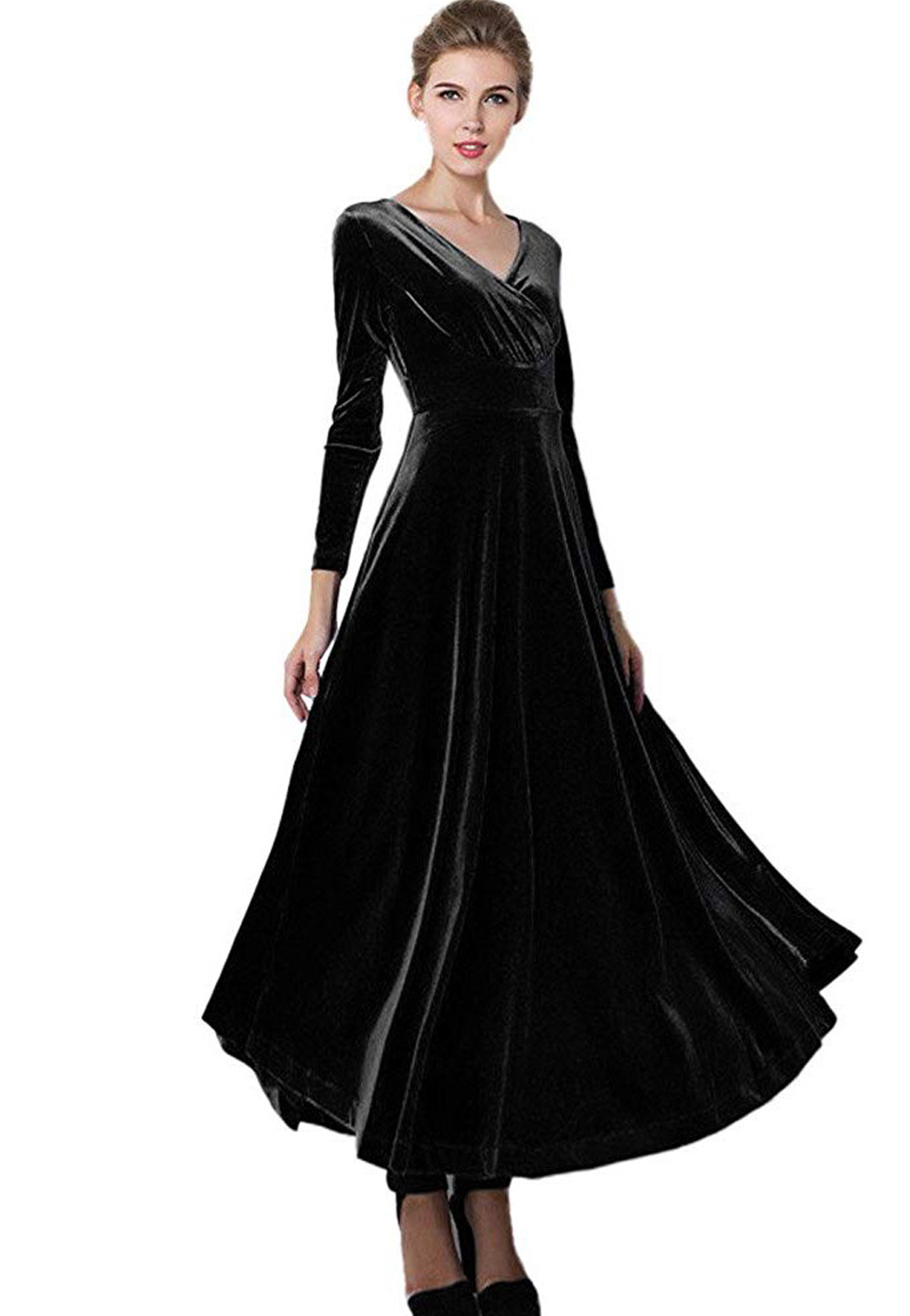 Black Velvet Readymade Party Wear Kurti 192303