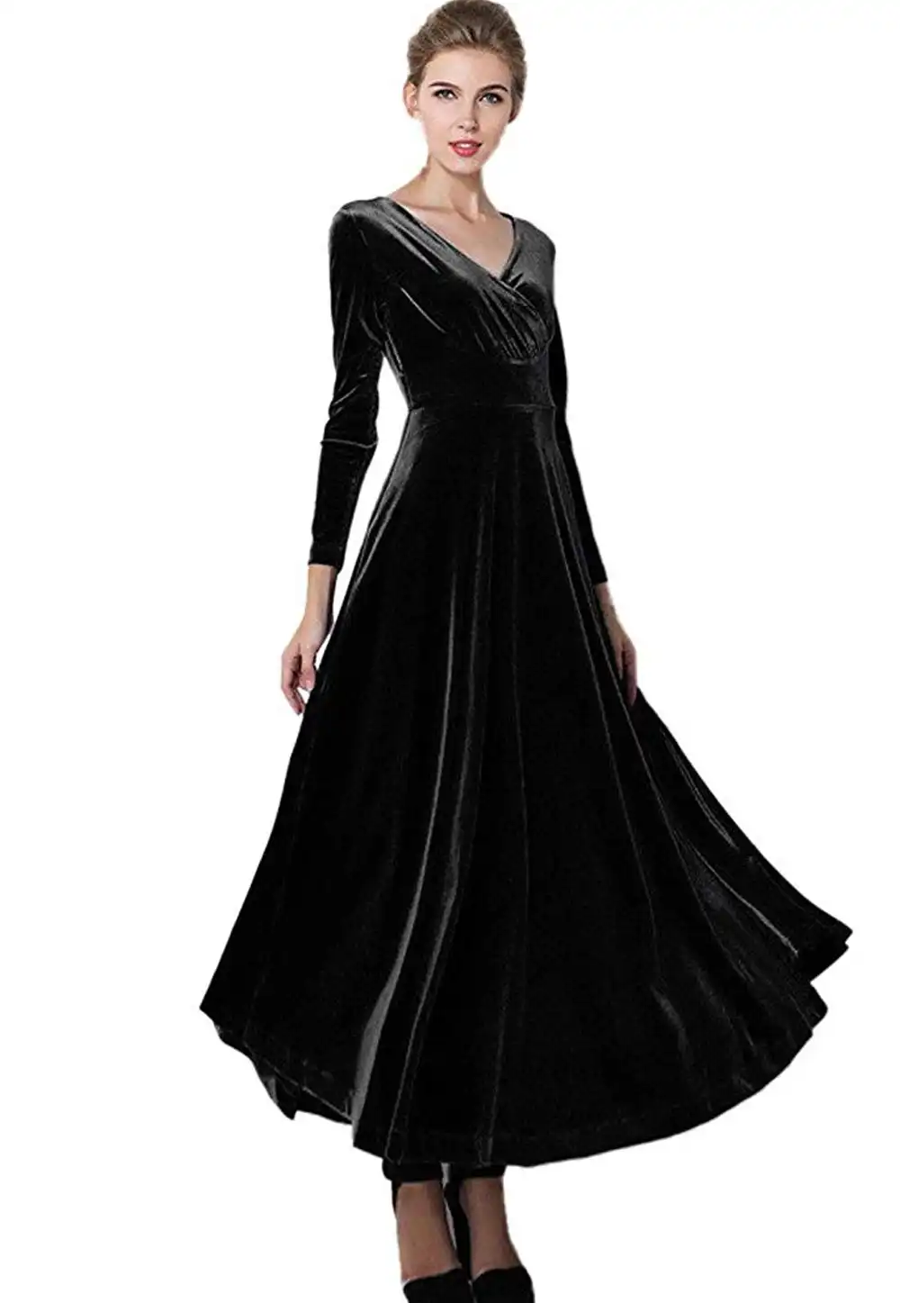 Black Velvet Readymade Party Wear Kurti 192303