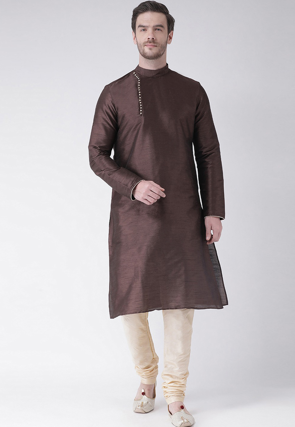 Brown Art Silk Kurta Pajama 234998