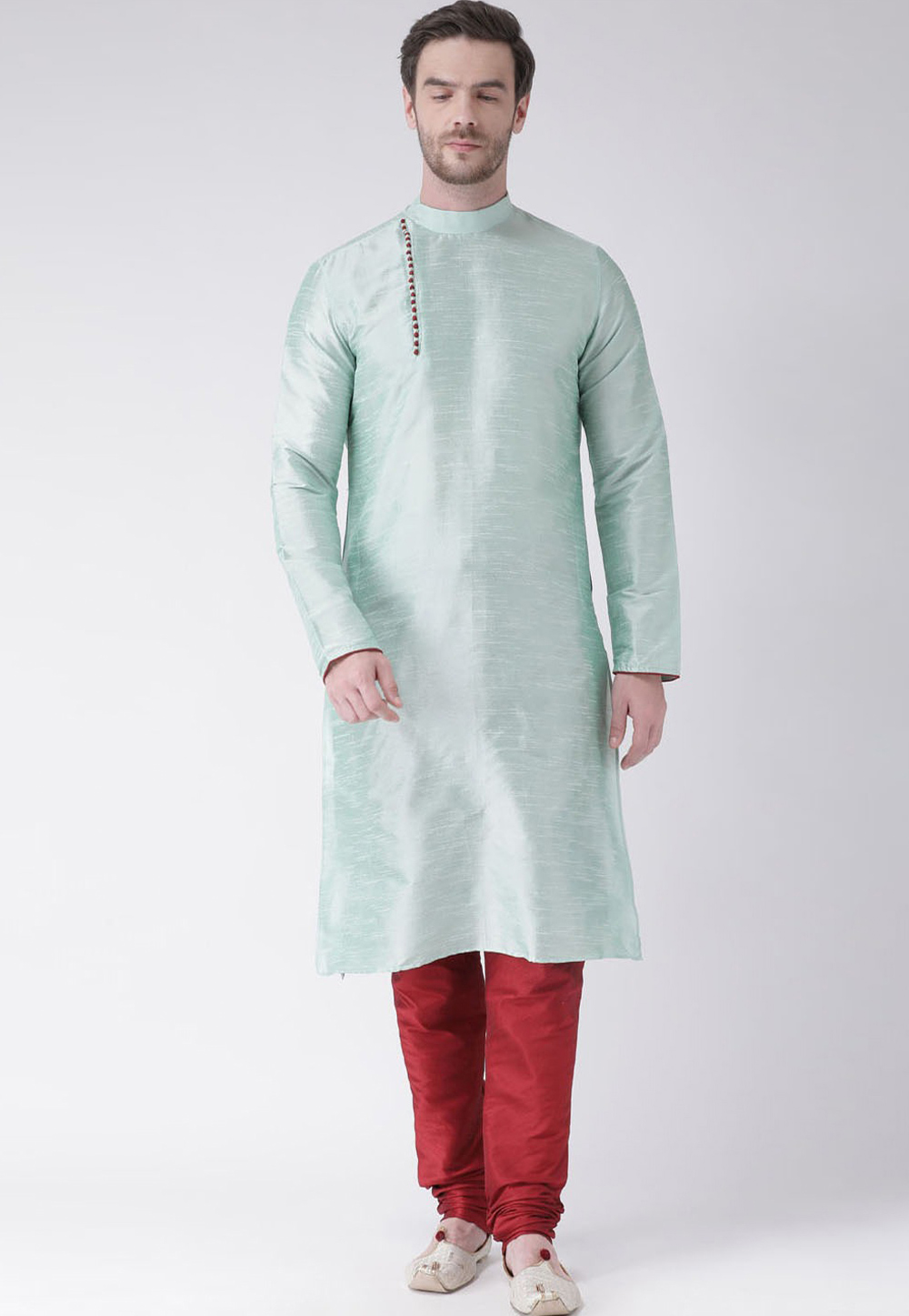 Light Green Art Silk Kurta Pajama 235000