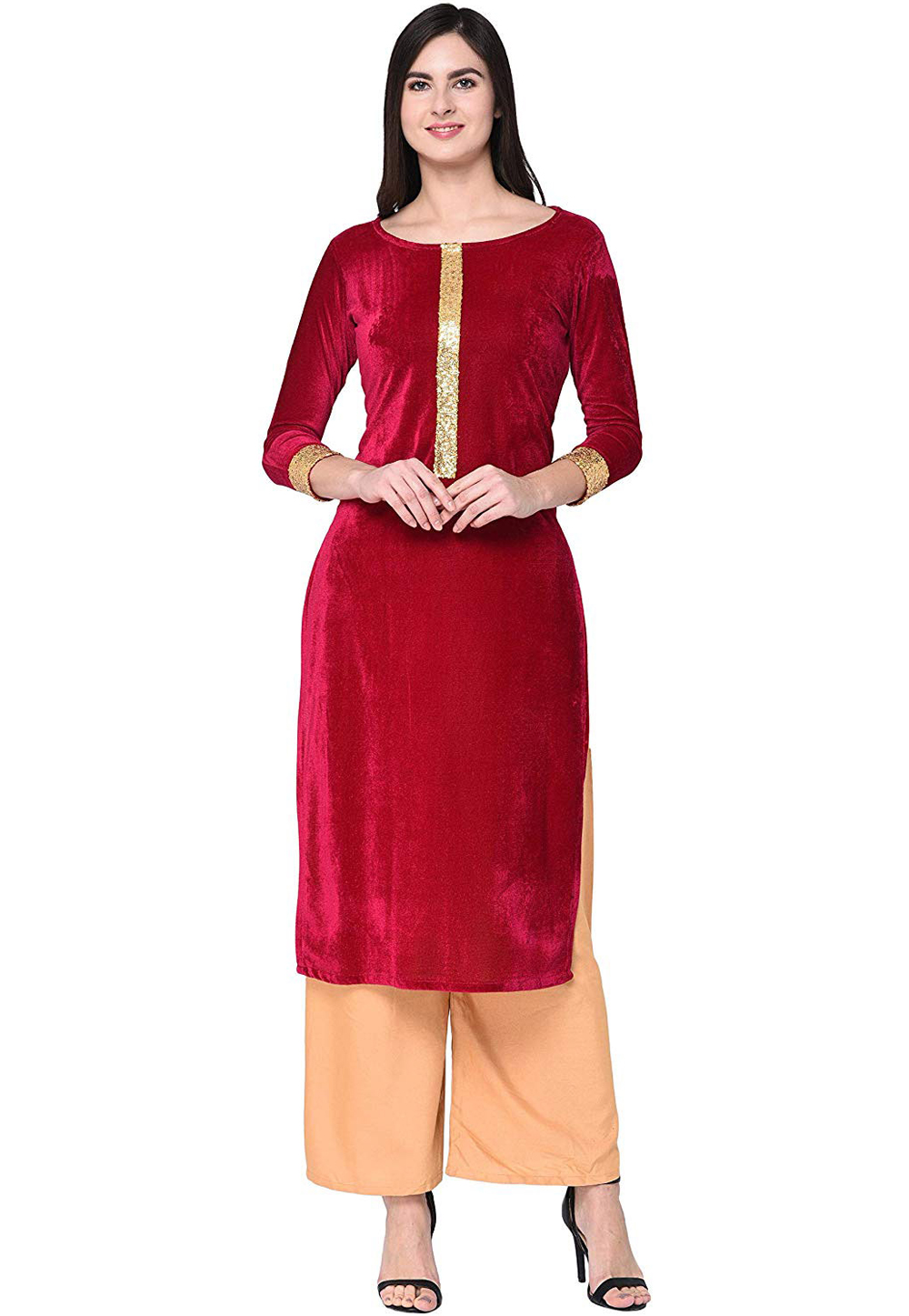 Red Velvet Readymade Tunic 192306
