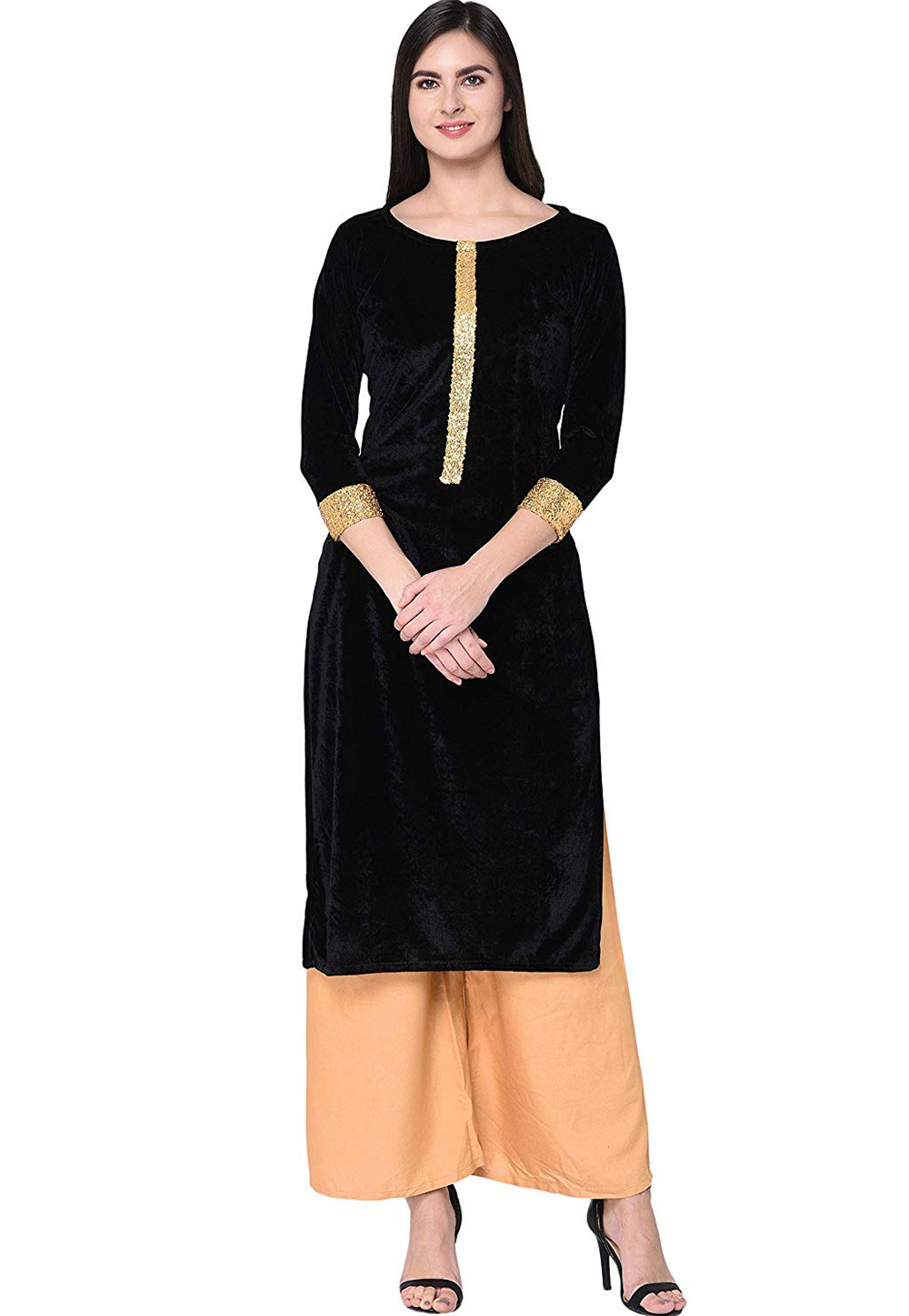 Black Velvet Readymade Kurti 192307