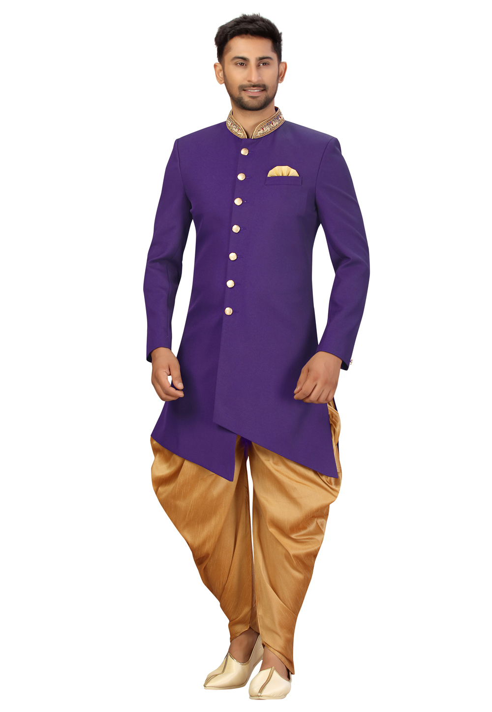 Blue Art Silk Indo Western Suit 231329