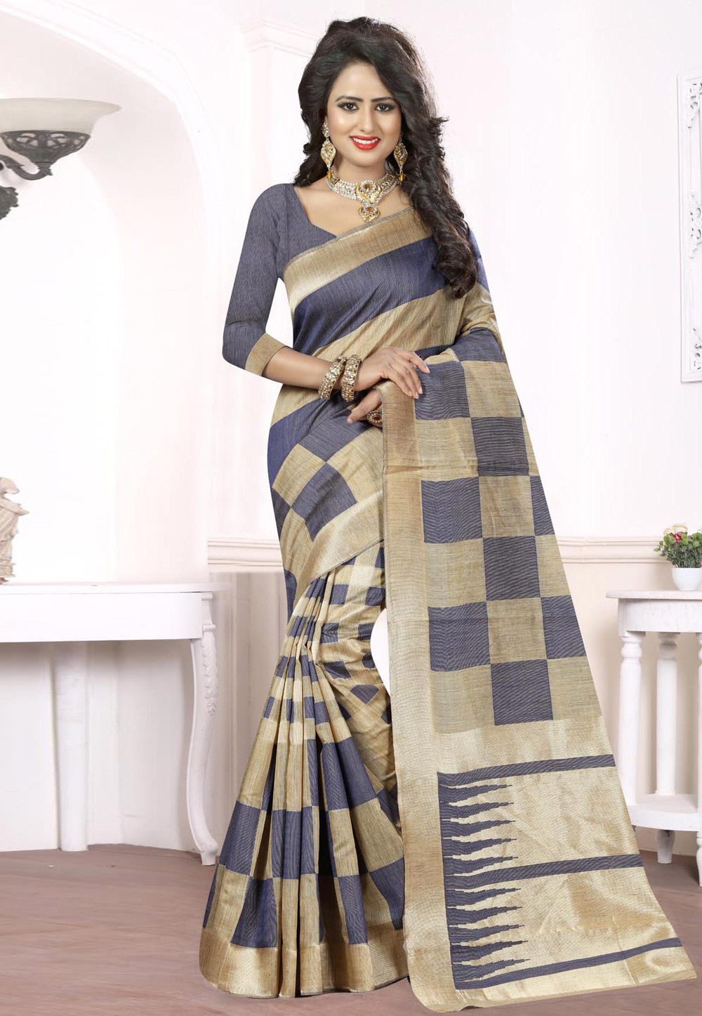 Blue Banarasi Festival Wear Saree 230014