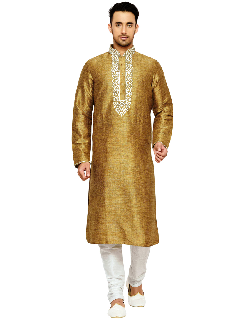 Golden Herry Bone Readymade Kurta Pajama 108970