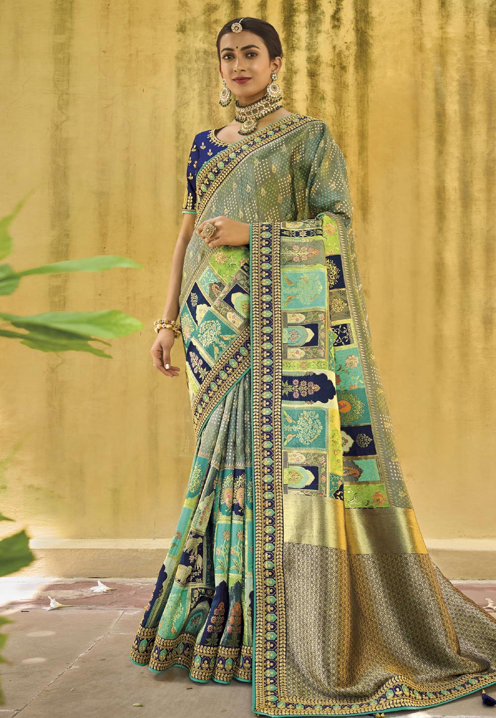 Grey Silk Saree With Blouse 251876