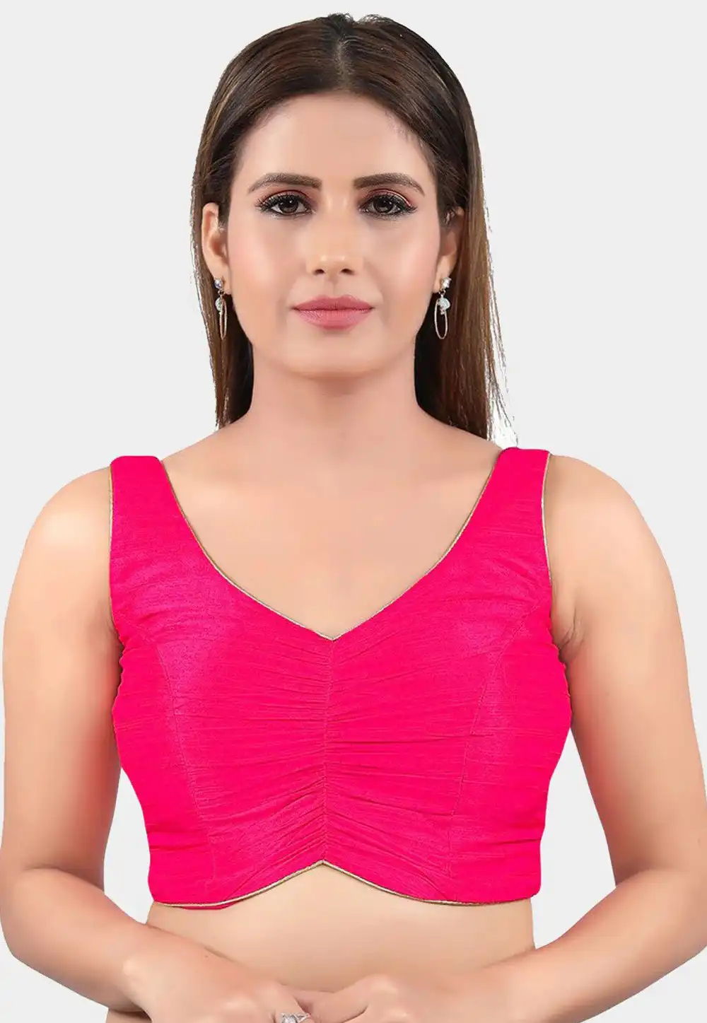 Pink Dupion Silk Readymade Blouse 244904