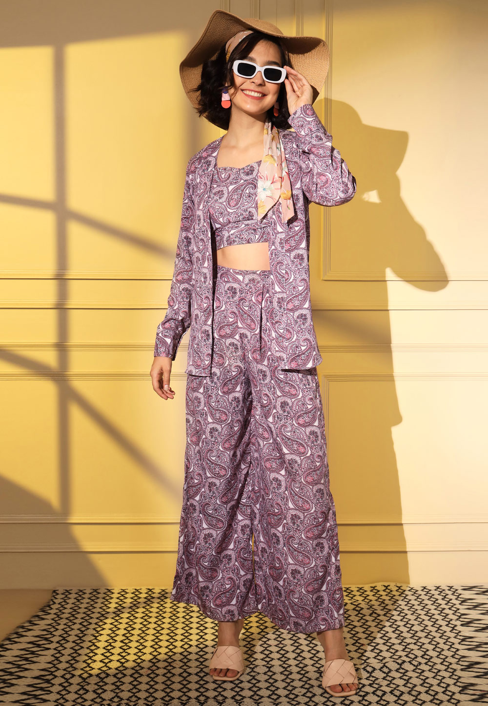 Pink Crepe Printed Co-Ords Set 268642