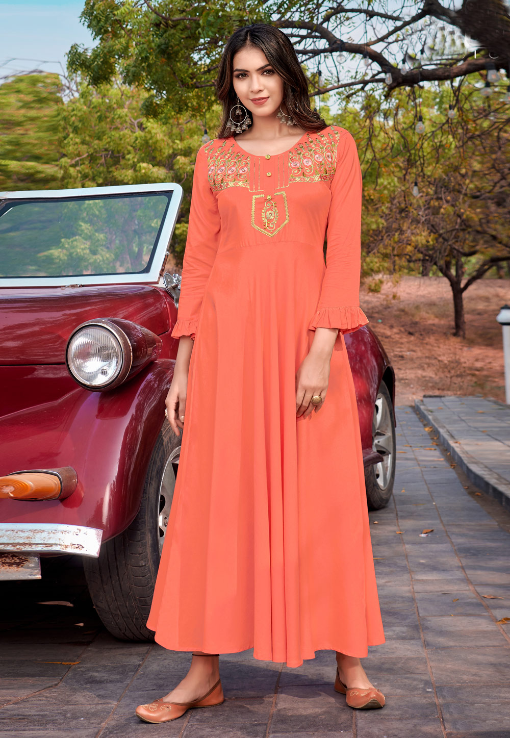 Peach Rayon Tunic 246603