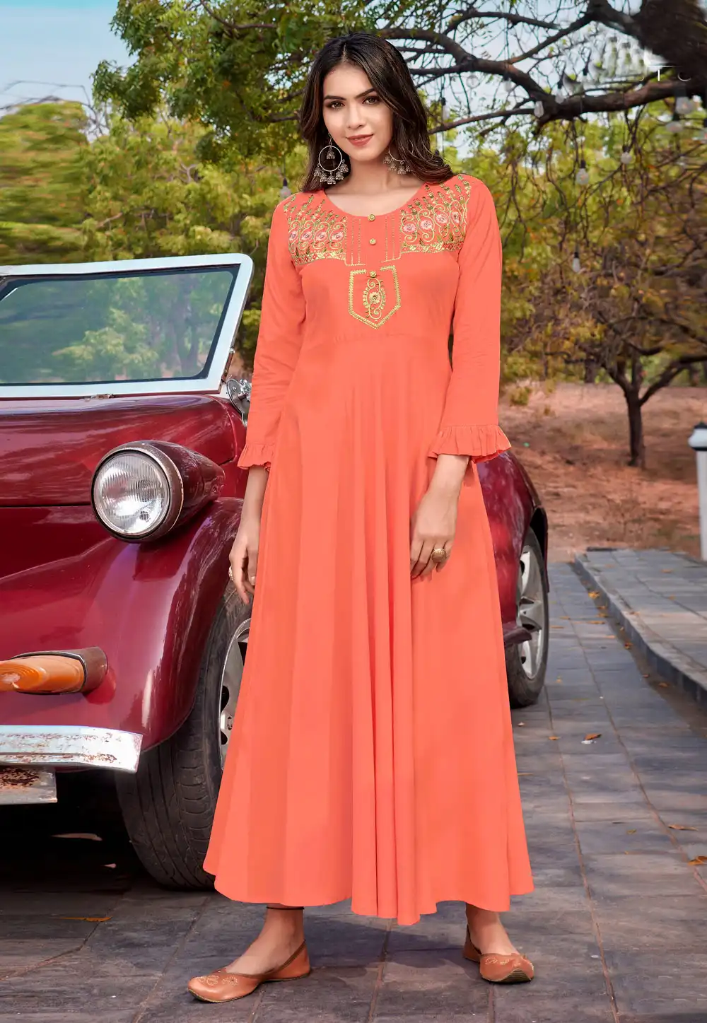 Peach Rayon Tunic 246603