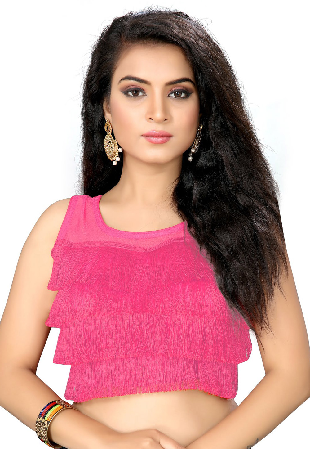 Pink Silk Readymade Blouse 181011