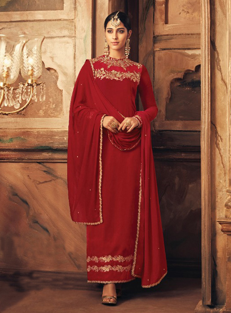 Red Velvet Pant Style Suit 146542