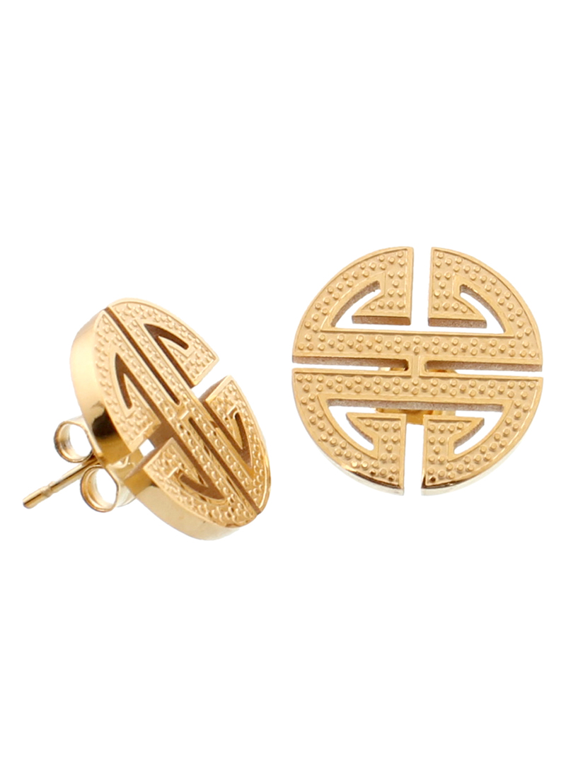 Golden Steel Earrings 102460