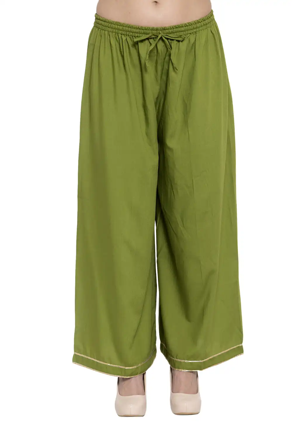 Green Viscose Readymade Palazzo Pant 195136