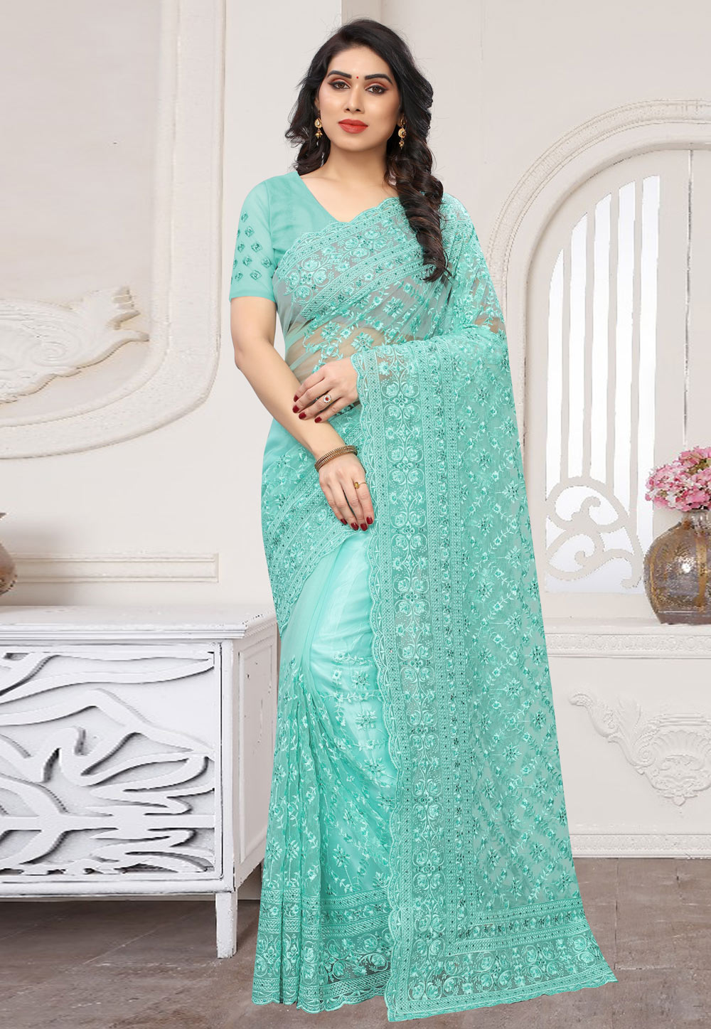 Aqua Net Festival Wear Saree 211211