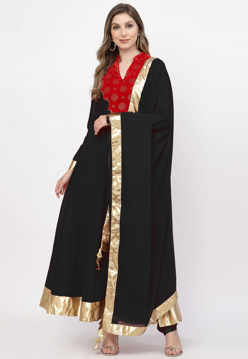 Black Georgette Readymade Anarkali Suit 257711