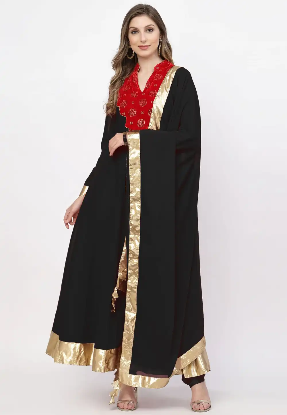 Black Georgette Readymade Anarkali Suit 257711