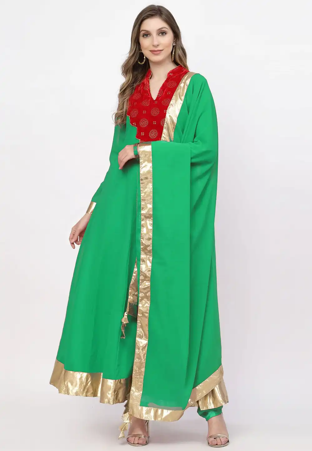 Light Green Georgette Readymade Anarkali Suit 257715