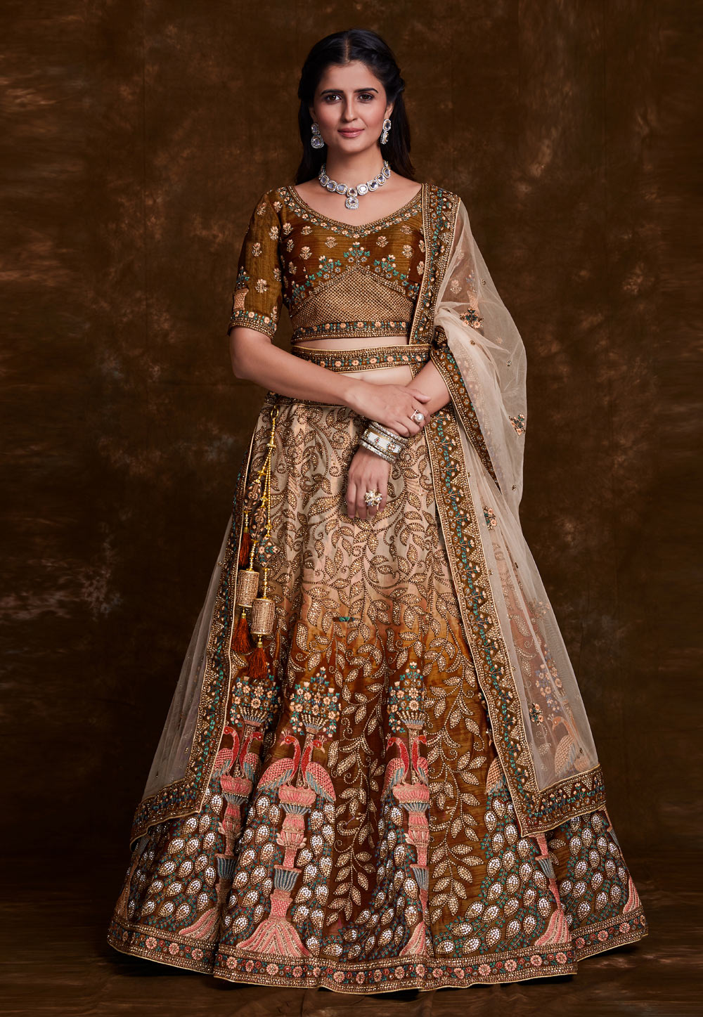 Mustard Art Silk A Line Lehenga Choli 269341