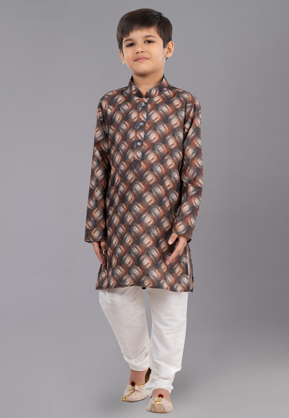 Multicolor Cotton Readymade Kids Kurta Pajama 260698