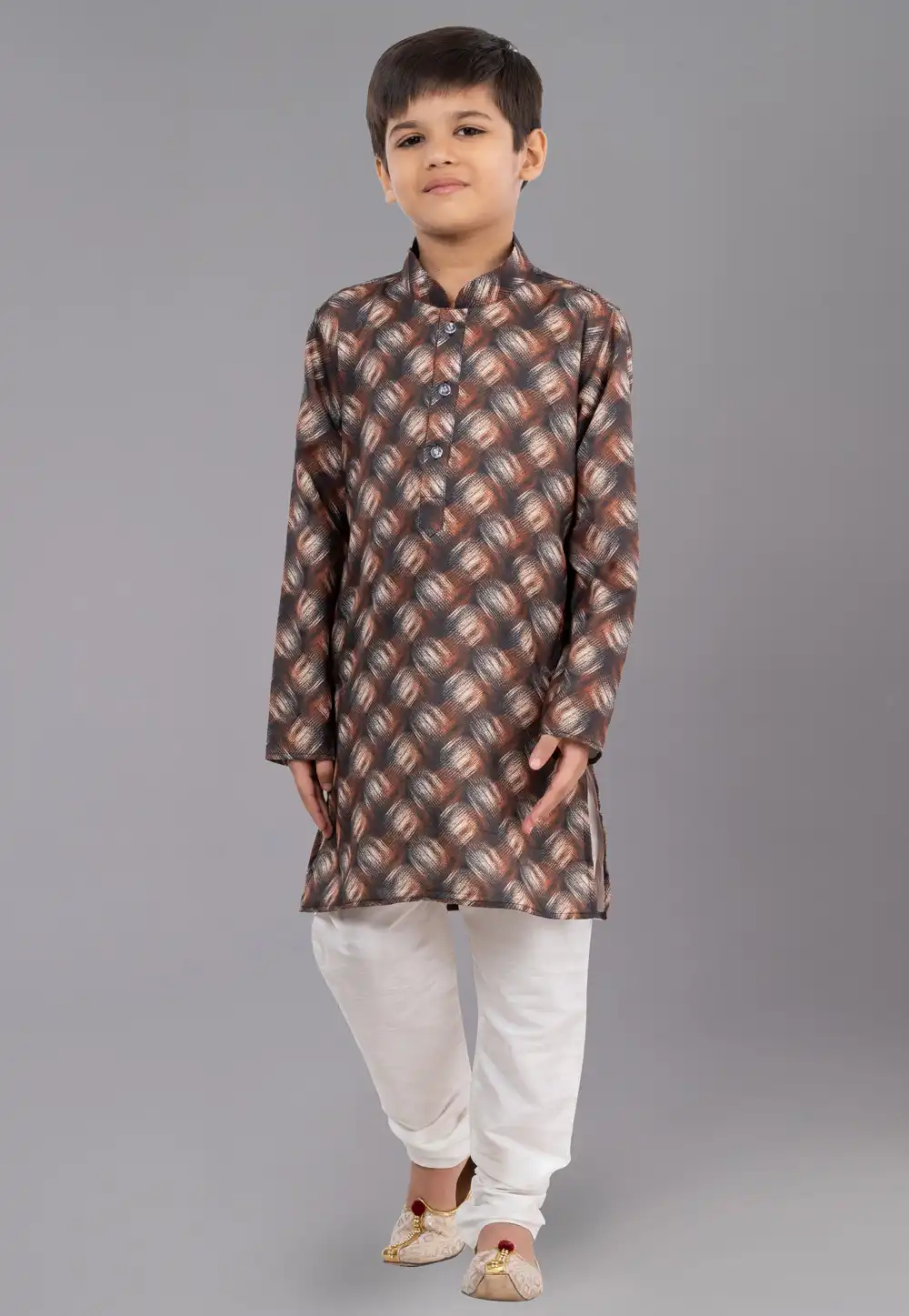 Multicolor Cotton Readymade Kids Kurta Pajama 260698
