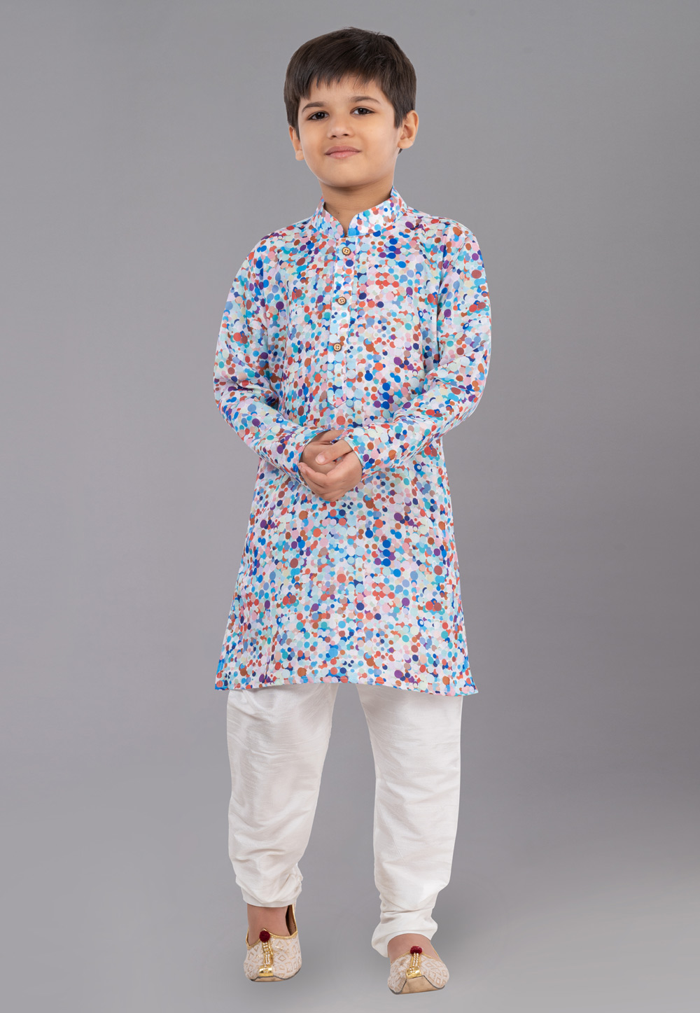 Multicolor Cotton Readymade Kids Kurta Pajama 260699