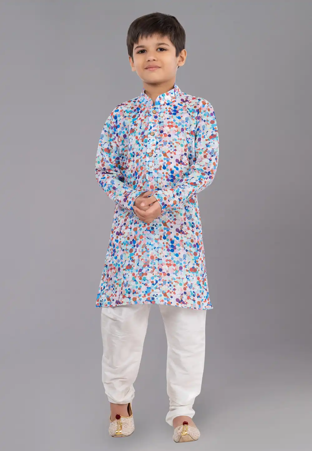 Multicolor Cotton Readymade Kids Kurta Pajama 260699