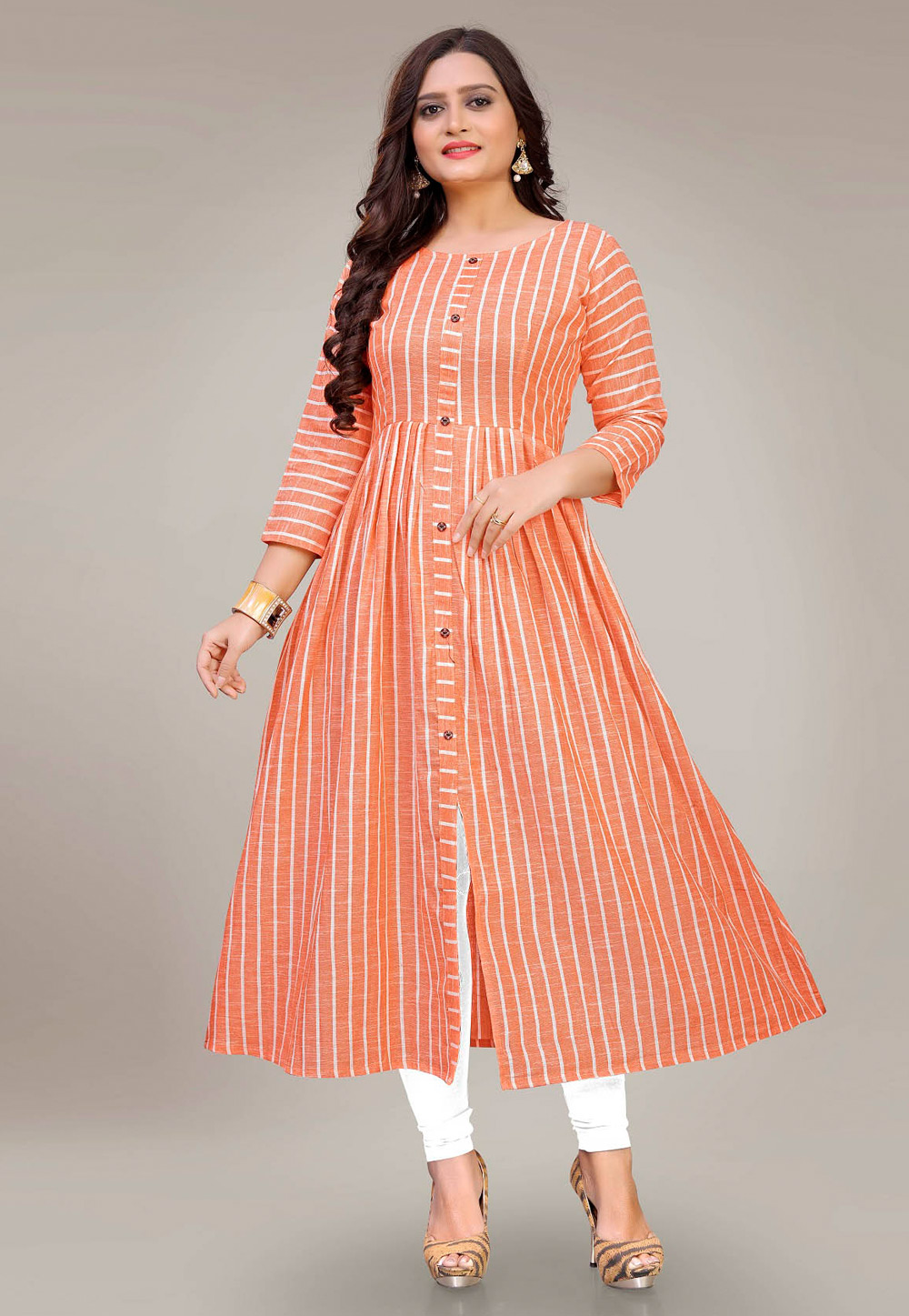 Orange Cotton Tunic 245086