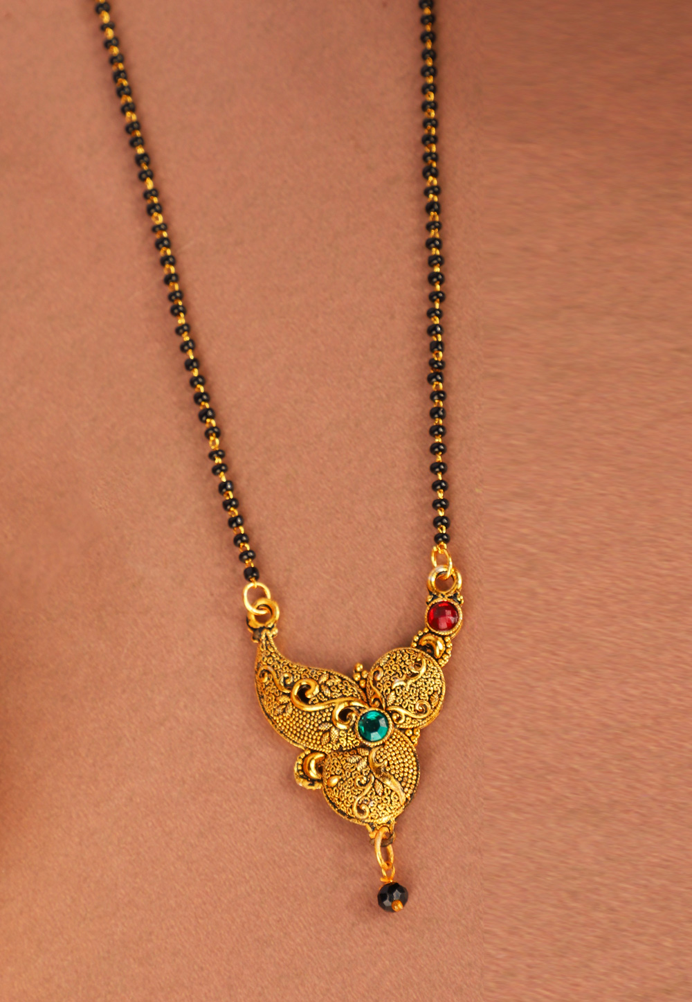 Green Alloy Mangalsutra 227439