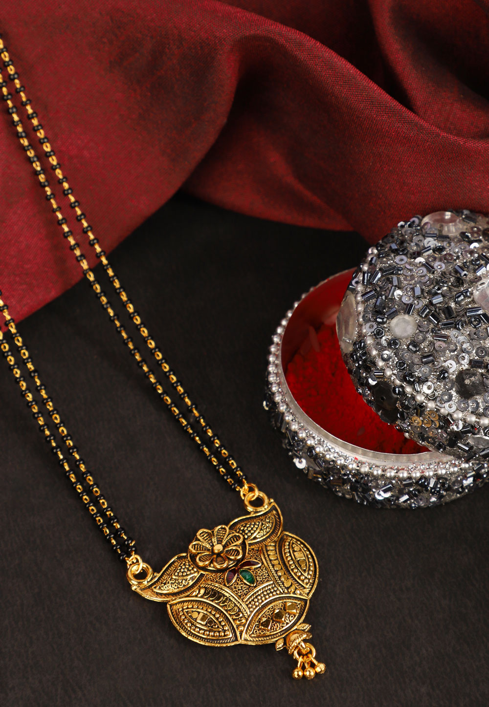 Black Alloy Mangalsutra 227457