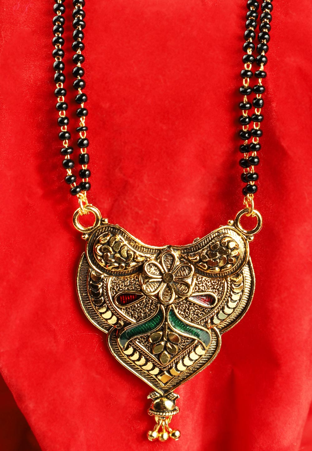 Green Alloy Mangalsutra 227461