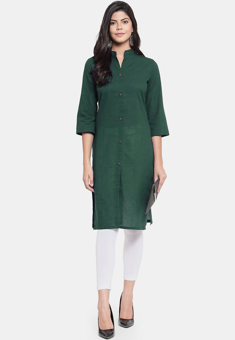 Green Rayon Kurti 266479