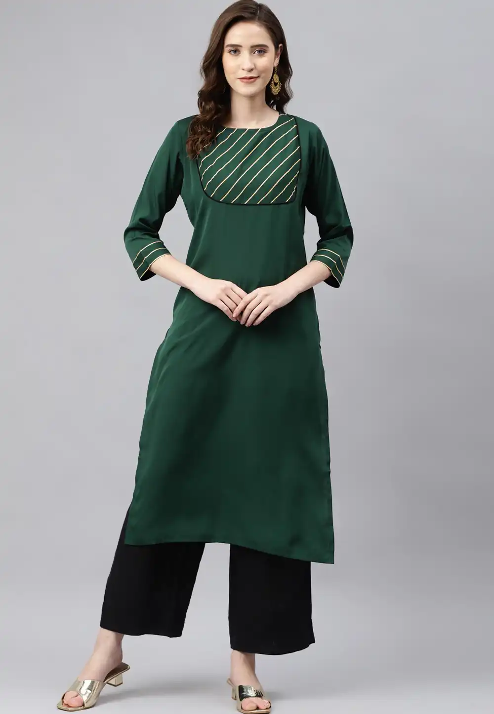 Green Rayon Kurti 266491