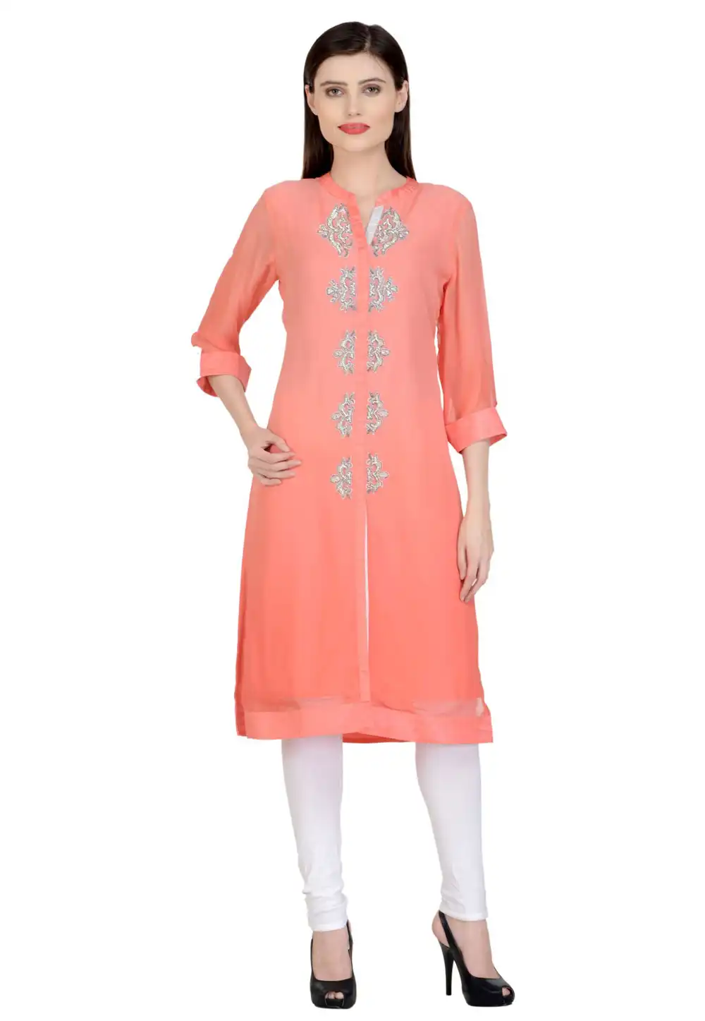 Pink Georgette Kurta Set 267137