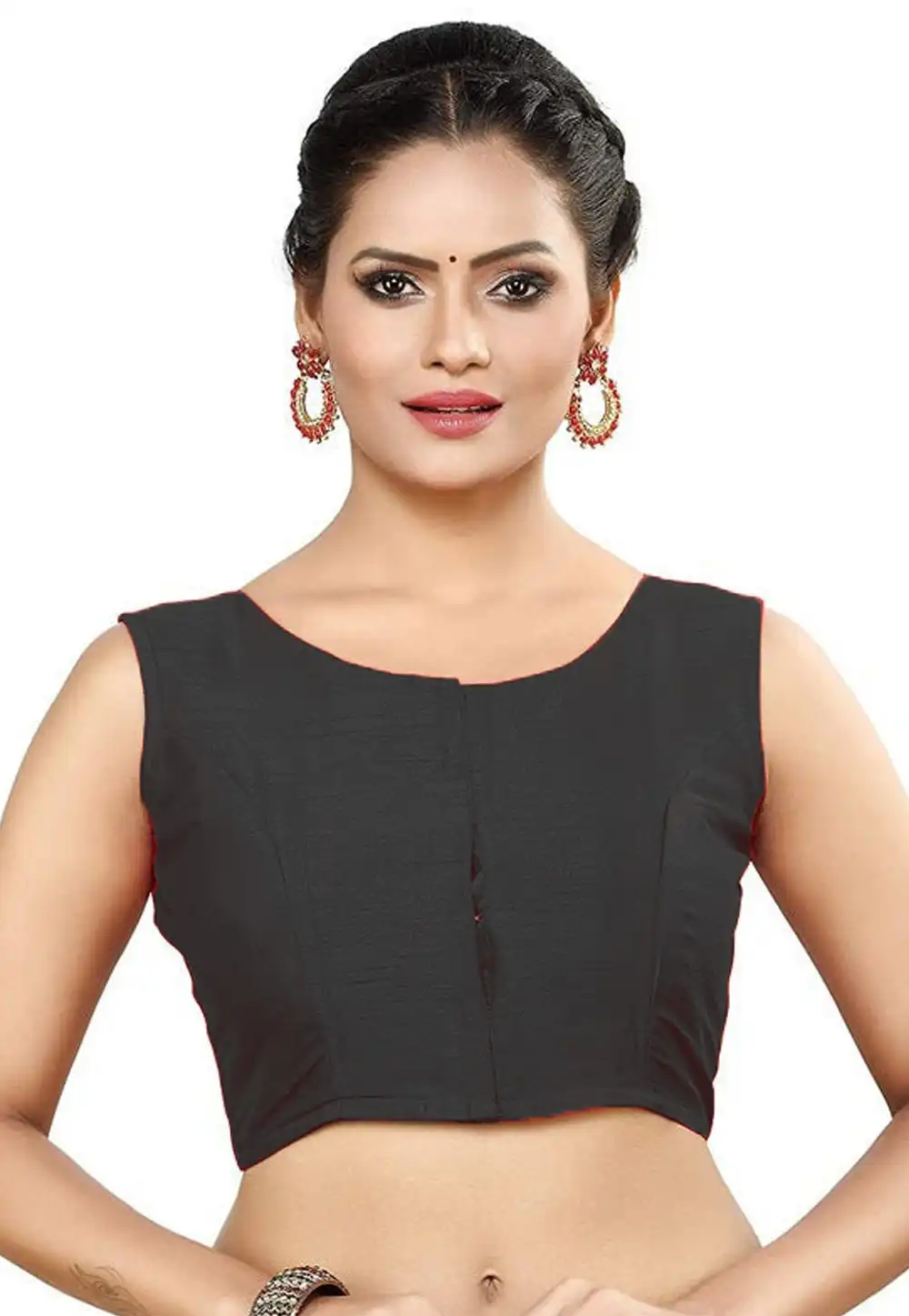 Black Dupion Silk Readymade Blouse 276072