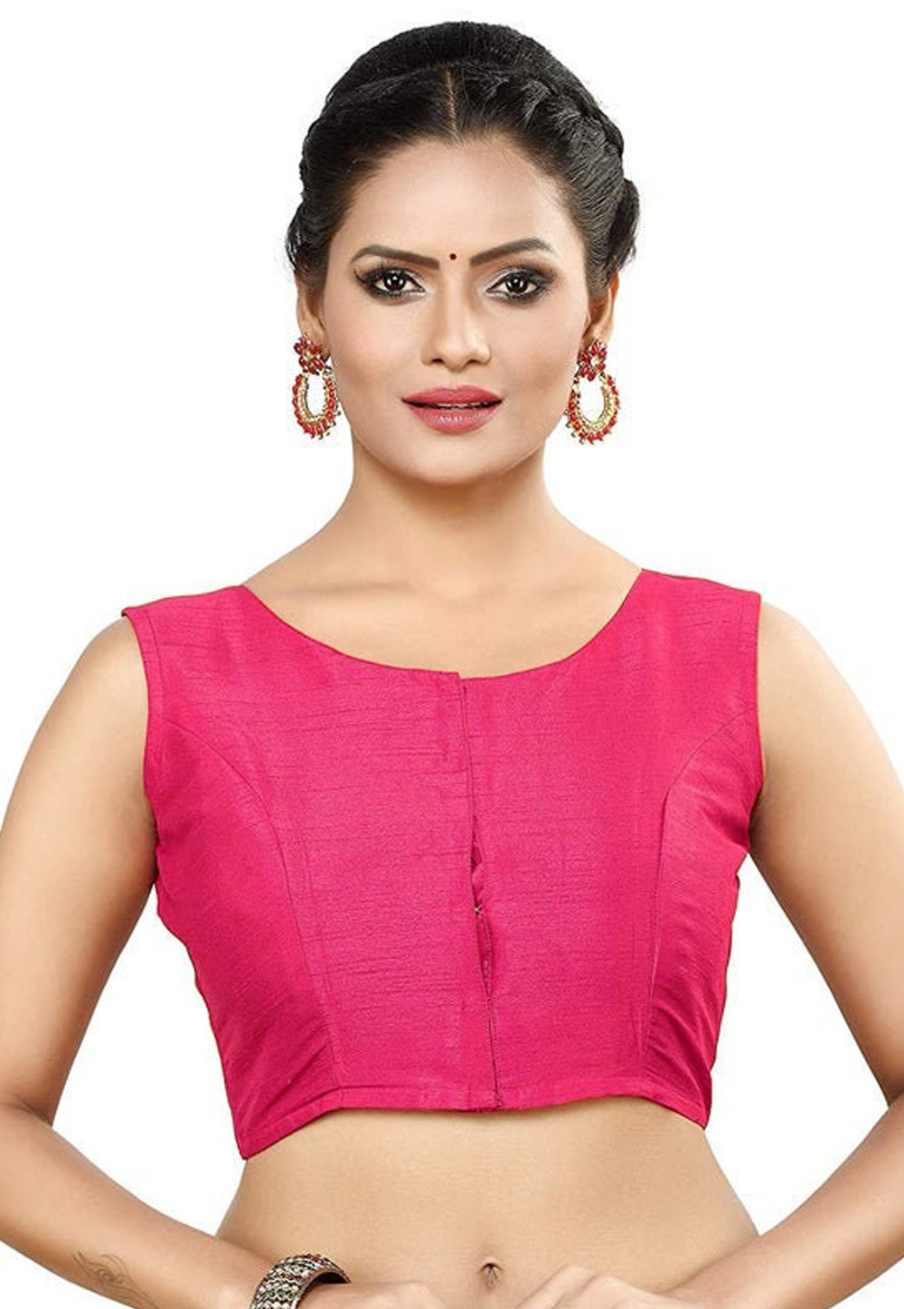 Pink Dupion Silk Readymade Blouse 276107