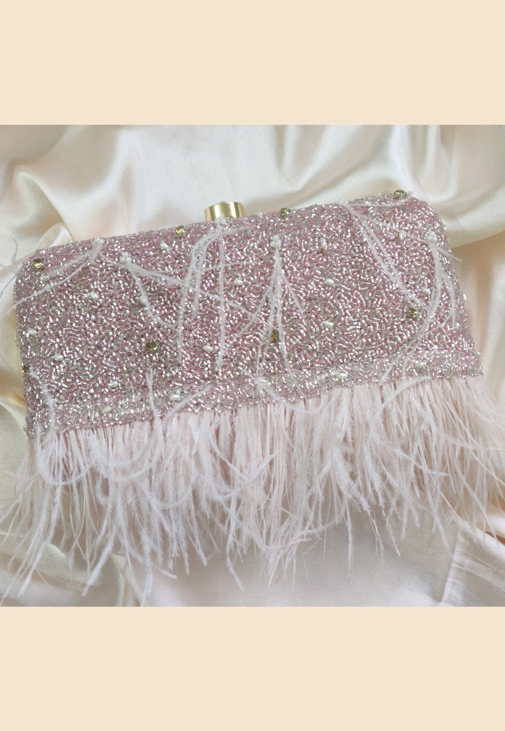 Pink Synthetic Embroidered Clutch 189401