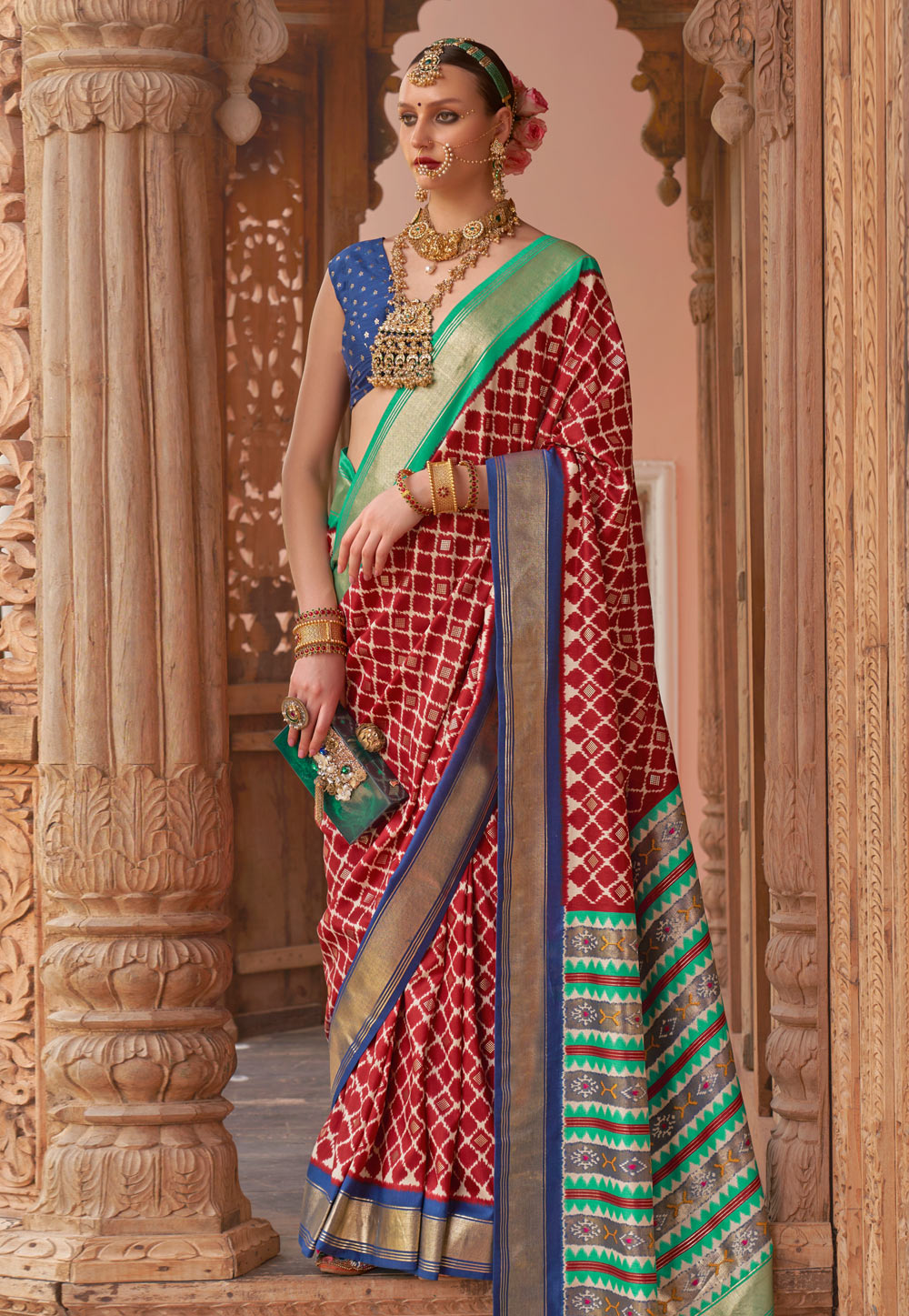 Maroon Silk Saree With Blouse 265354