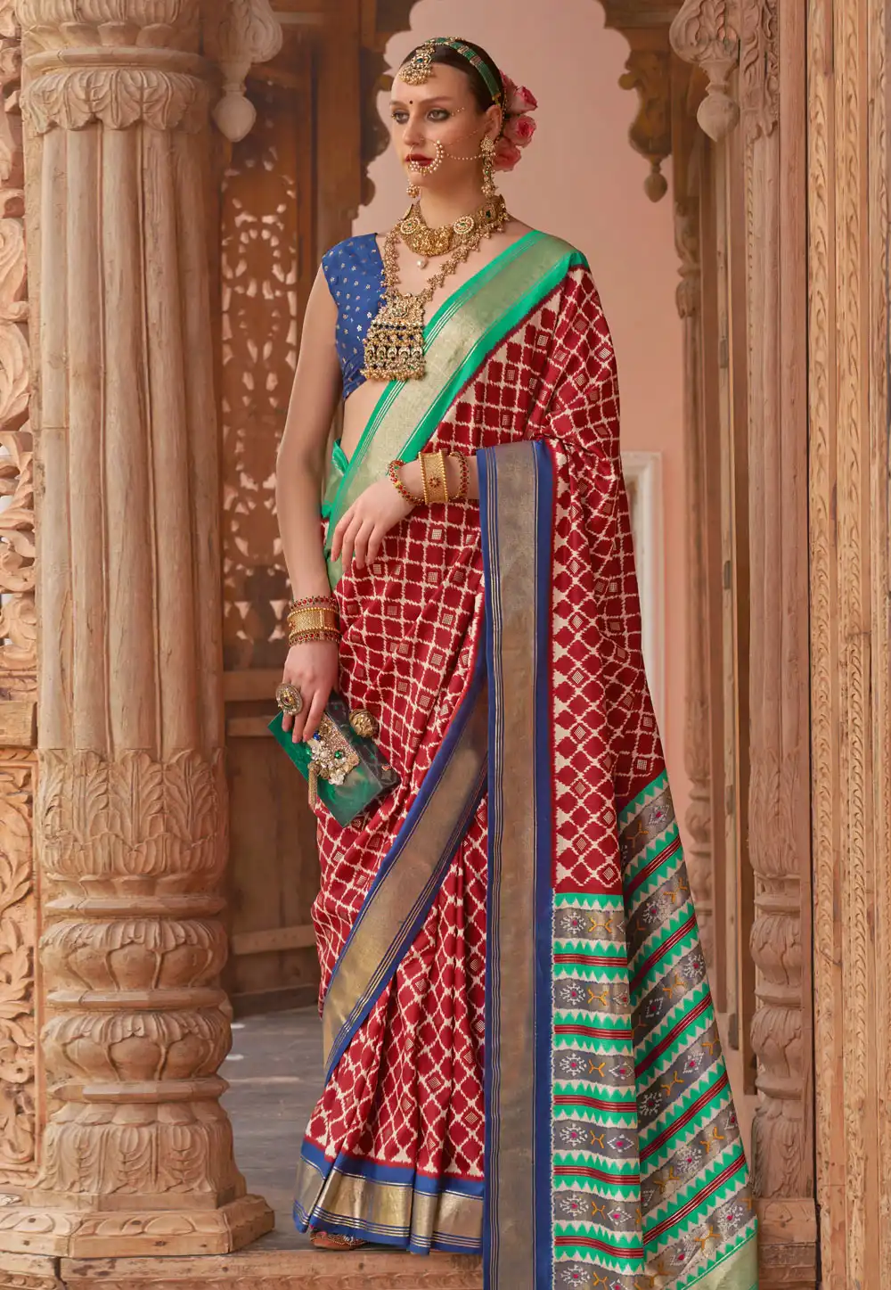 Maroon Silk Saree With Blouse 265354