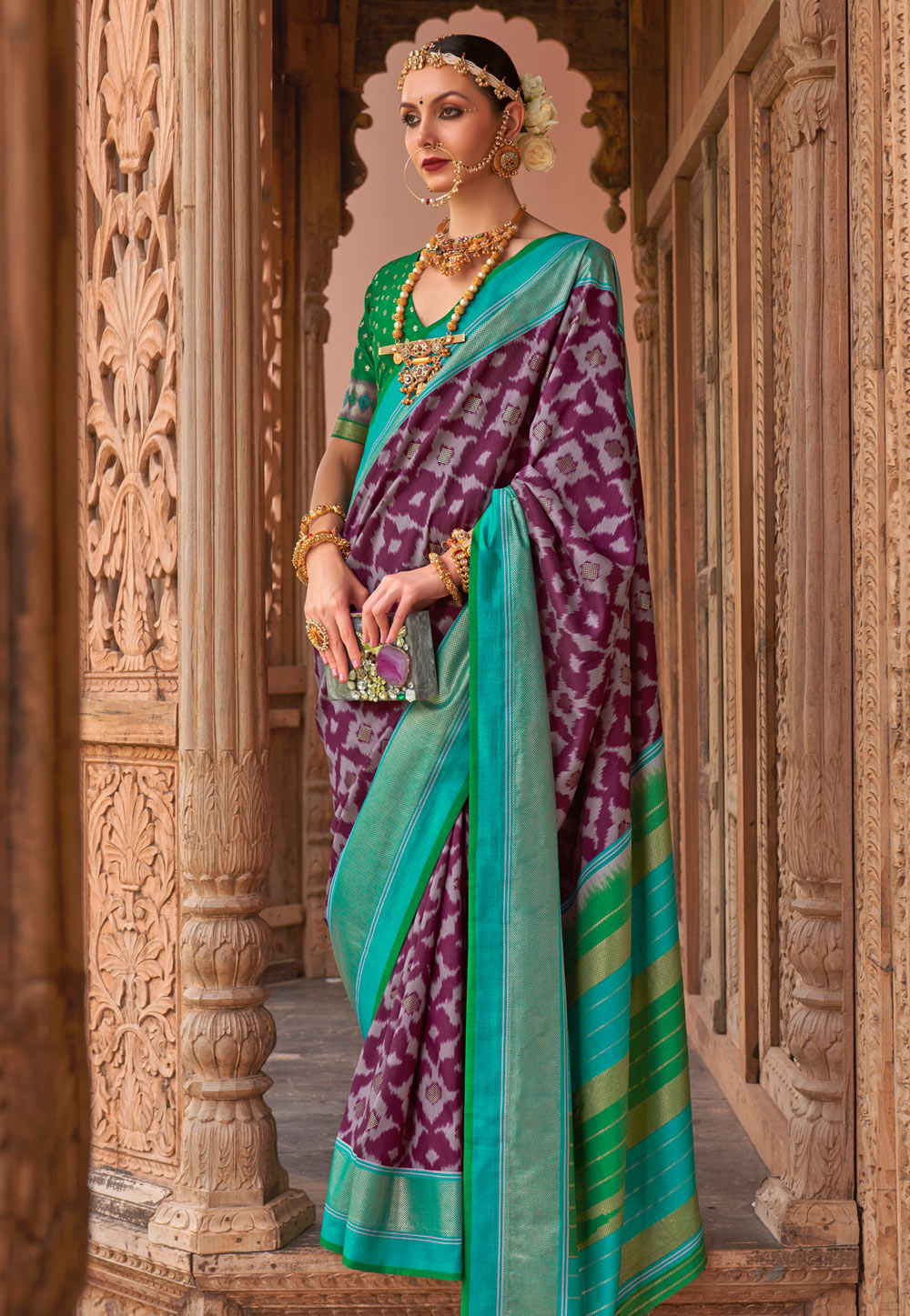 Purple Silk Saree With Blouse 265358