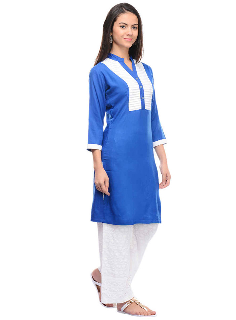 Blue Rayon Readymade Kurti 104978