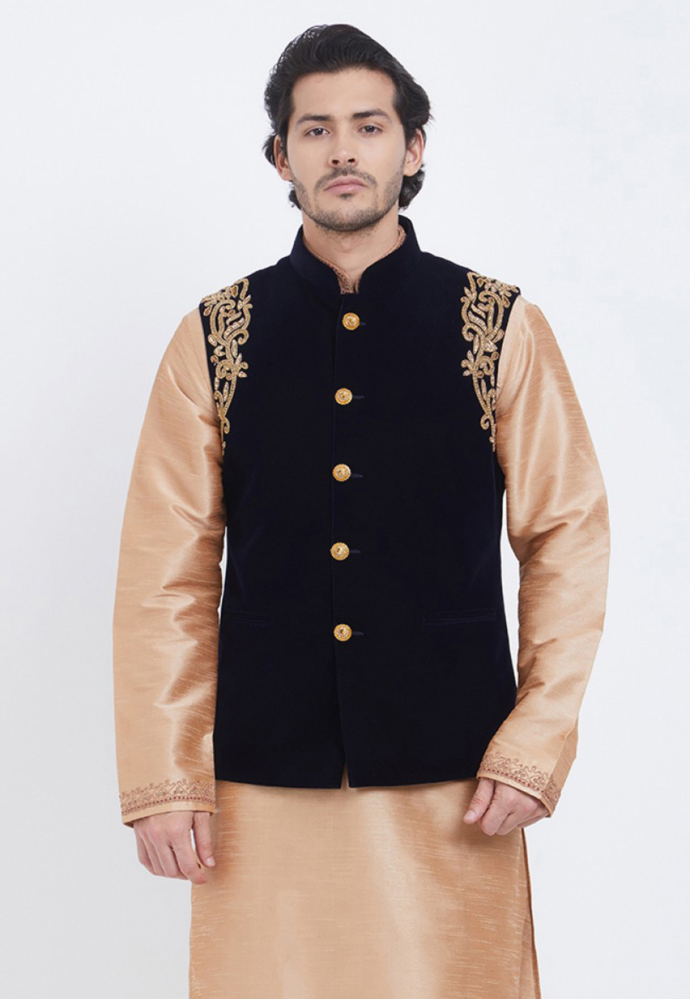 Black Velvet Nehru Jacket 235146