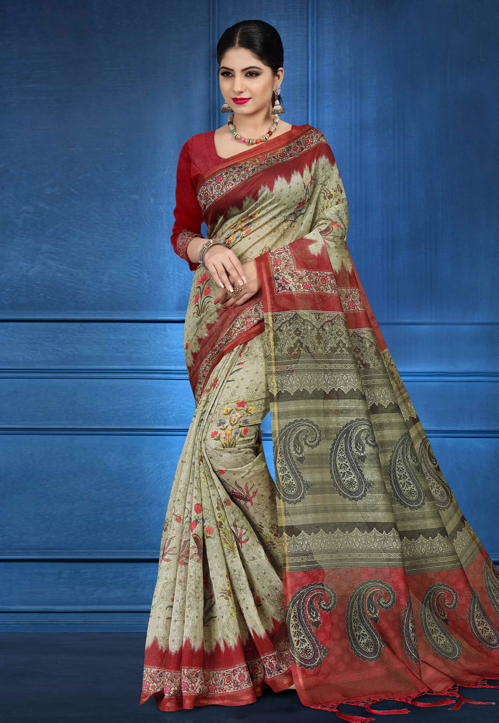 Green Silk Festival Wear Saree 162568