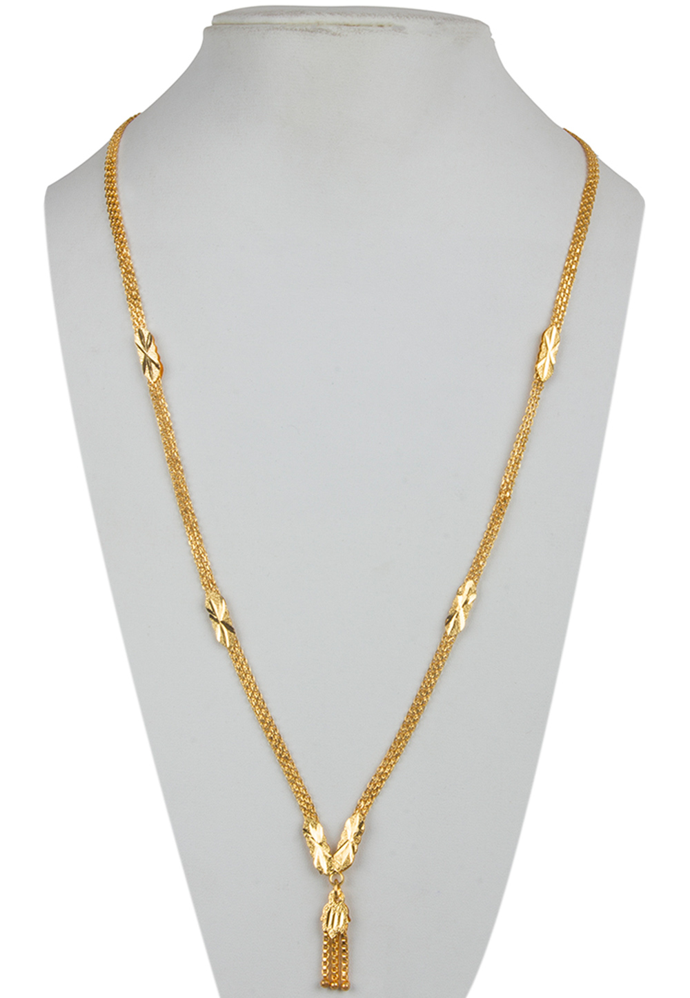 Golden Alloy Kundan Necklace 156251